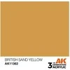 AK Interactive British Sand Geltona akriliniai dažai karinei technikai 17ml