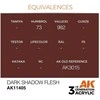 AK Interactive Dark Shadow Flesh akriliniai dažai figūrėlėms 17ml