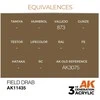 AK Interactive Field Drab figūrėlių akriliniai dažai 17ml