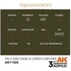 AK Interactive Field Pilkas Base #1 akriliniai dažai figūrėlėms 17ml