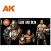 AK Interactive Flesh &amp; Skin 3Gen akriliniai odos atspalvių dažai, 6 vnt.