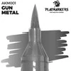 AK Interactive Gun Metal akrilinis dažų žymeklis su teptuko galiuku