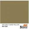 AK Interactive IDF Early Sand Geltona akriliniai dažai AFV, 17 ml