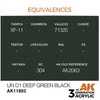 AK Interactive IJN D1 tamsiai žalia juoda akriliniai lėktuvų dažai 17ml