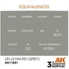 AK Interactive IJN J3 Hai-iro pilki akriliniai dažai AIR, 17 ml