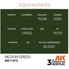 AK Interactive Medium Žalias figūrų akriliniai dažai 17 ml AK11412