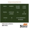 AK Interactive Medium Žalias figūrų akriliniai dažai 17 ml AK11412