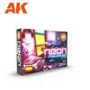 AK Interactive neoniniai akriliniai dažai, fluorescencinis rinkinys 6 vnt.
