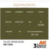 AK Interactive Olive Drab Base akriliniai dažai AFV, 17 ml