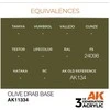 AK Interactive Olive Drab Base akriliniai dažai AFV, 17 ml