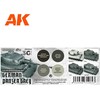AK Interactive Panzer Pilkas moduliacijos akrilinių dažų rinkinys 3Gen