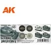 AK Interactive Panzer Pilkas moduliacijos akrilinių dažų rinkinys 3Gen