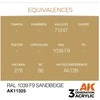 AK Interactive RAL 1039 Sandbeige akriliniai dažai AFV 17 ml