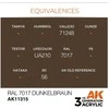 AK Interactive RAL 7017 Dunkelbraun akriliniai dažai AFV, 17 ml