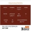 AK Interactive RAL 8012 Rotbraun AFV akriliniai dažai 17 ml