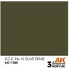 AK Interactive S.C.C. No.15 Olive Drab AFV akriliniai dažai 17 ml