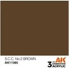 AK Interactive S.C.C. No.2 Brown AFV akriliniai dažai 17 ml