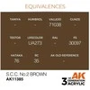 AK Interactive S.C.C. No.2 Brown AFV akriliniai dažai 17 ml