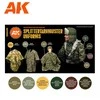 AK Interactive Splittertarnmuster uniformų 3Gen akrilinių dažų rinkinys