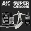 AK Interactive Super Chrome chromo efektą suteikiantys dažai 60 ml