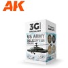 AK Interactive US Army sraigtasparnių spalvų 3 kartos akrilinių dažų rinkinys