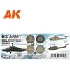 AK Interactive US Army sraigtasparnių spalvų 3 kartos akrilinių dažų rinkinys