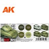 AK Interactive US Olive Drab moduliacijos akrilinių dažų rinkinys