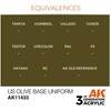 AK Interactive US Olive Uniform akriliniai dažai figūrėlėms 17ml