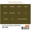 AK Interactive US Olive Uniform akriliniai dažai figūrėlėms 17ml