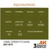 AK Interactive USMC Žalias FS34095 akriliniai dažai aerografui 17 ml