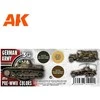 AK Interactive Vokiečių kariuomenės spalvų 3 kartos akrilų rinkinys