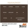 AK Interactive Waffen Brown Pilkas akriliniai dažai figūrėlėms 17 ml