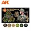 AK Interactive Waffen-SS pavasario/vasaros kamufliažo dažų rinkinys 3Gen