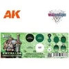 AK Interactive Wargame akriliniai dažai „Emeralds &amp; Žalias Gems“ 4 vnt.