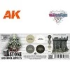 AK Interactive Wargame akrilinių dažų rinkinys akmeniui ir uolienoms