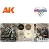 AK Interactive Wargame kaulų ir skeletų akrilinių dažų rinkinys 3Gen