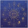 Aksominis violetinis zodiako kilimėlis taro kortoms 50x50 cm – Lo Scarabeo
