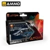 AMMO by MIG Jimenez AMMO MIG ATOM akriliniai dažai Gravity 4 metaliniai, rinkinys 6 spalvų
