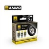AMMO by MIG Jimenez AMMO MIG Cobra Motor akrilinių dažų rinkinys ratlankiams 7523, 3 spalvos