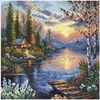 Andriana Kryželių siuvinėjimo rinkinys „Rami pakrantė“, 19x18,5 cm, gamta