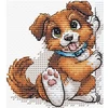 Andriana Kryželių siuvinėjimo rinkinys skirtukui „Draugas“, 9×9,5 cm, plastikinė drobė 14 ct