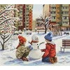 Andriana Siuvinėjimo kryželiu rinkinys „Vaikystės kiemas“ 23x20 cm SAND-47
