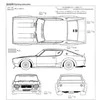 Aoshima Nissan Skyline C110 Kenmeri LB Works 1/24 surenkamas modelis