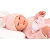 Arias Reborn lėlė Lucia 45 cm – rankų darbo, rožiniai megzti rūbai