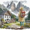 Ava Stitch Alpių nuotykis kryželiu siuvinėjimo rinkinys AVA-P113