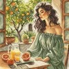Ava Stitch Kryželiu siuvinėjimo rinkinys Langas į sodą 31,7x31,7 cm AVA-P191