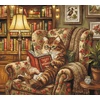 Ava Stitch Kryželiu siuvinėjimo rinkinys „Skaitymo kampelis“ 31,6×28,4 cm, Aida 16, 61 spalva