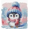 Ava Stitch Kryželiu siuvinėjimo rinkinys „Šalčio pingvino draugas“ 17,3x18,1 cm