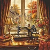 Ava Stitch Siuvinėjimo kryželiu rinkinys „Siuvimo kampelis“ 27,6 × 27,6 cm