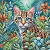 Ava Stitch Siuvinėjimo kryželiu rinkinys „Žydintis kačiukas“ 29x29 cm